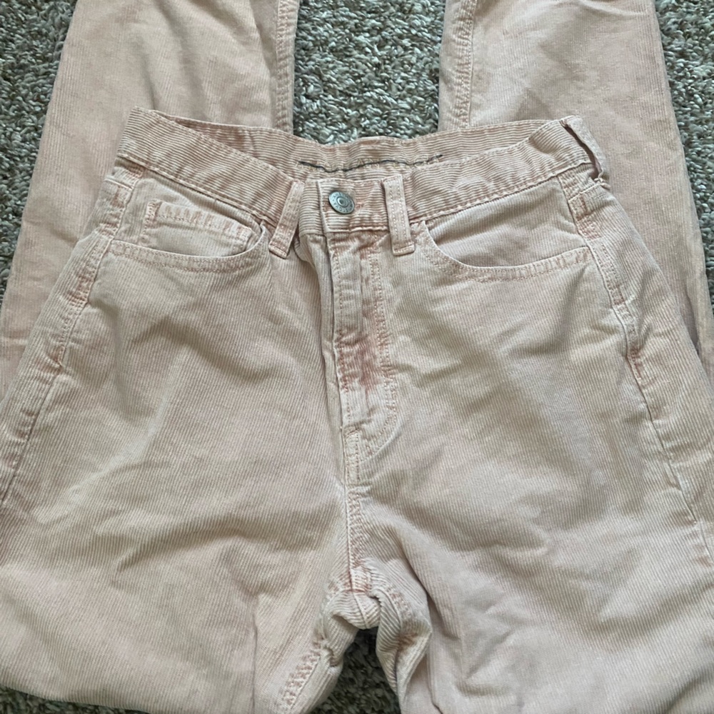 American Eagle Light Pink Corduroy Jeans